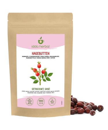 Dried Rosehip (1kg), Whole Dried Rosehip, Whole Rosa Canina Fruit, 100% Natural and Pure for Herbal Tea Preparation, Rosehip Tea, Herbal Infusion