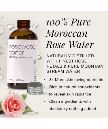 Poppy Austin 120mL Rose Water Toner for Face - Cruelty-Free & Alcohol-Free Moroccan Facial Toner - Triple Purified Rosewater for Face - Buy Online on GoSupps.com