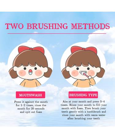 Children's Foam Toothpaste - Fruit-Flavored Deep Cleaning Oral Care Mousse for Kids 3+ - International Shipping - Buy Online on GoSupps.com