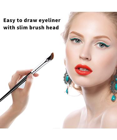 URSOBTF 3 PCS Ultra Thin Sickle Angled Eyeliner & Eyebrow Brush Set - Buy Online on GoSupps.com