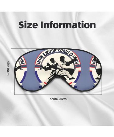 Taekwondo Design Eye Mask | Unisex Soft Light-Blocking Sleeping Mask - Comfortable Black - Buy Online on GoSupps.com