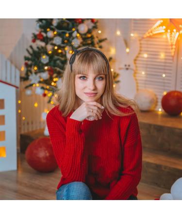 FRCOLOR Crystal Rhinestone Headbands Jeweled headbands Weave Narrow Hair Bands with Bow Fashion Headband Double Rows Sparkly Beaded Hair Hoops with Teeth Non Slip Hair Hoop for Women Girls Black - Buy Online on GoSupps.com