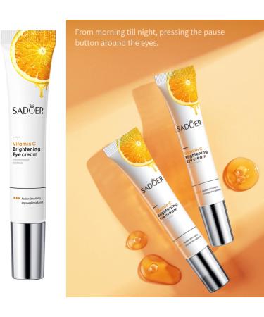Vitamin C Eye Cream for Dark Circles and Puffy Eyes Brighten Instant Tightener Under Eye Repair Cream Hydrating Brightening Anti Aging Eye Bags Remover Wrinkle Filler Eye Serum for All Skin Types - Buy Online on GoSupps.com
