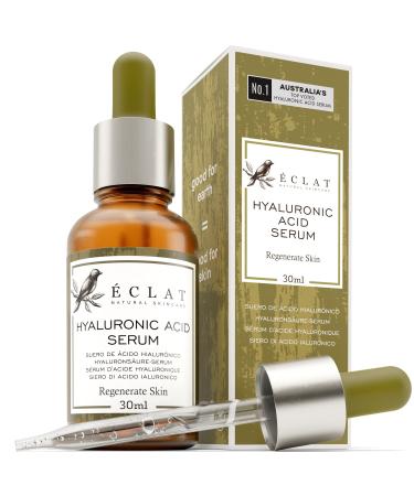 Pure Hyaluronic Acid Serum for Face, Anti Aging Facial Serums, Brightening & Hydrating Serum for Face, 2.5% Organic Acido Hialuronico Puro Para Rostro with Vitamin C & E, Suitable for All Skin Types