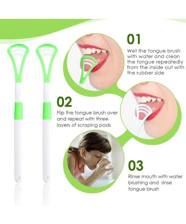 6-Piece 2-in-1 Tongue Cleaner Set for Adults & Kids | Soft Tongue Scraper for Oral Hygiene & Fresh Breath | Bad Breath Eliminator - Buy Online on GoSupps.com