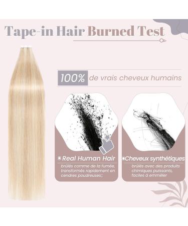 100g Real Hair Tape Extensions | UK Fashion Shop | Light Ash Blonde #18/613 - 18 Inch - Buy Online on GoSupps.com