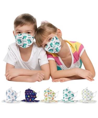 Amdole 50 pieces children mouth protection with motif disposal mask_ protection fish form mask scenes young girls 4-layer mouth protection 3D breathable mouth and nose protection odorless mouth-cloth bandana #04 unit size