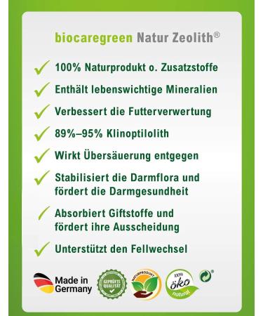 Biocaregreen Natural Zeolite for Horses | 1kg Nutritional Supplement | Ultra-Fine 50 m Grind | International Shipping Available - Buy Online on GoSupps.com