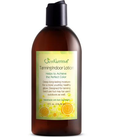 Indoor Tanning Lotion | Body Tanning Lotion | Natural Sun Tan Lotion | Moisturizer Tanning Lotion For Long-Lasting Tan | Just Nutritive | 8 Oz