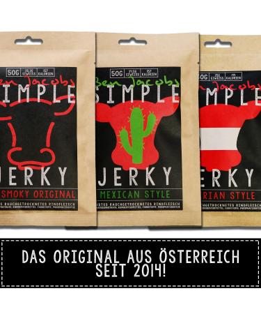 Premium Handmade Beef Jerky Tasting Box - 6x50g All-Natural No Additives | Austrian Pasture Raised - Buy Online on GoSupps.com