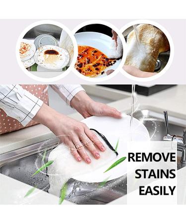 Reusable Dishcloth Set Washable Dish Towels Kitchen Cleaning Cloth Bamboo Towels Durable Antibacterial Dish Rags Soft Kitchen Rags-6 Pieces (S) - Buy Online on GoSupps.com