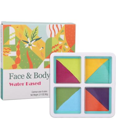  Aoaoy Face Paint Kit for Kids 8 Colors Face and Body Paint Palette Matte Water Based Halloween Quick Dry Long Lasting 60g (Number 2) - Buy Online on GoSupps.com