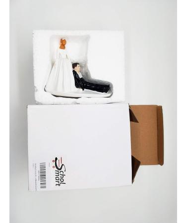SCHOLMART Wedding Cake Toppers Bride and Groom Funny Bride Dragging Groom Cake Topper Cake Topper Wedding Bride and Groom Wedding Cake Toppers Reluctant Groom Figurines (Reluctant Groom) - Buy Online on GoSupps.com