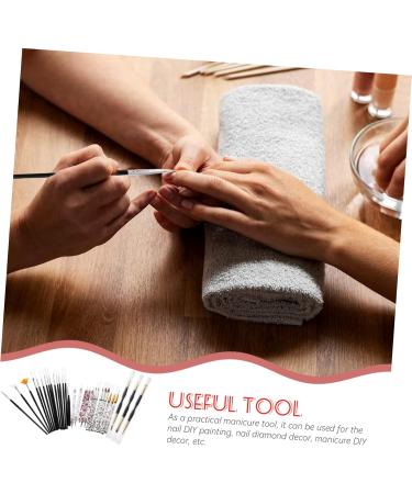 1 Set nail art brush set nail dotting pen Nail Art Liner cuticle nail cleaning brush nail liner pen miniature painting Nail Accessory diamond drawing pen Wood 3d - Buy Online on GoSupps.com