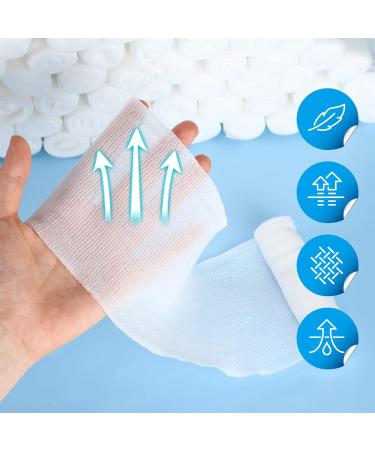 100 Pack 4x4yd Stretched Gauze Bandage Rolls - Individually Packed White Gauze Wraps for Body Care - Buy Online on GoSupps.com