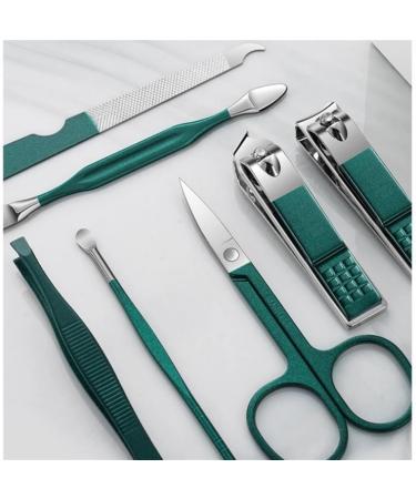 7-Piece Portable Nail Enhancement Set Color Nail Clipper Set Personal Care Tool (Color : Dark Green) - Buy Online on GoSupps.com