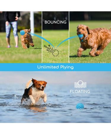 Indestructible Nobleza Dog Ball - Natural Rubber Squeaky Interactive Toy | Robust 5.5cm Dog Ball for Hours of Fun - Buy Online on GoSupps.com