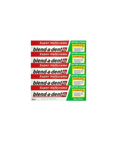 5x Blend a dent Complete Neutral Adhesive Cream for full and partial dentures 47g - Buy Online on GoSupps.com