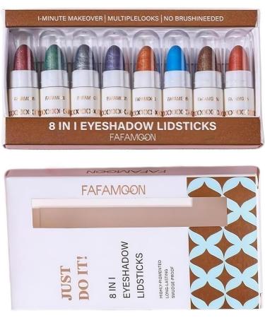 8 Colors Glitter Eyeshadow Stick Colorful Set Waterproof Eye Shadow Pencil Eye shadow Stick Pen Makeup Set Waterproof & Long Lasting Starter Eyeshadow Stick Sets - Buy Online on GoSupps.com