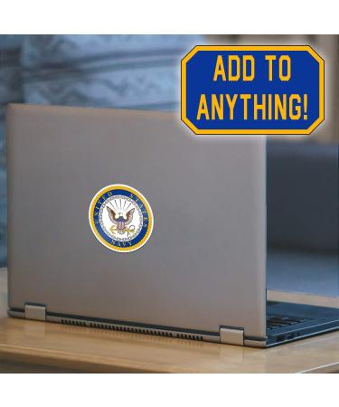 Officially Licensed U.S. Navy Decals - 4 Piece Set for Car Windows, Phones, Tablets & Laptops | Large Military Stickers 1.75 to 4 Inches - Car Decals Military Collection - Buy Online on GoSupps.com