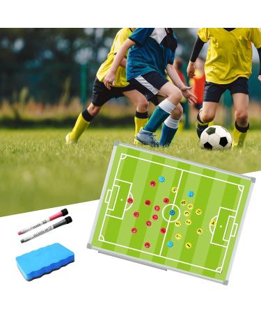 AutSport Magnetic Dry Erase Coaching Board 24x18 - Double-Sided Tactics Board for Soccer - Great for Drills, Strategy, and Training - Aluminum Framed (Silver) - Buy Online on GoSupps.com