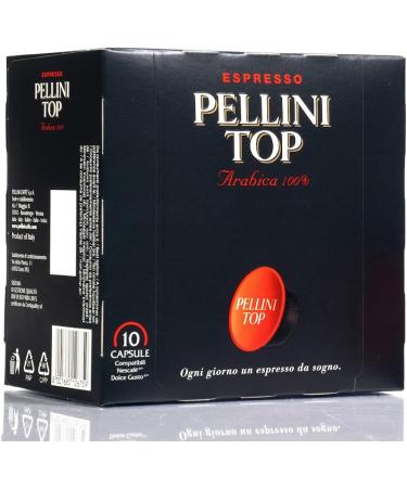 Pellini Top 100% Arabica 60 Dolce Gusto Compatible Capsules with Intense and Enveloping Aroma and Delicate Roasting 6 Packs of 10 Capsules - Buy Online on GoSupps.com