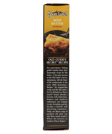 Shore Lunch Beer Batter Mix - Rich Flavor & Crisp Texture for Fish & Chicken - 9 Servings - 9 Ounce Box - Buy Online on GoSupps.com