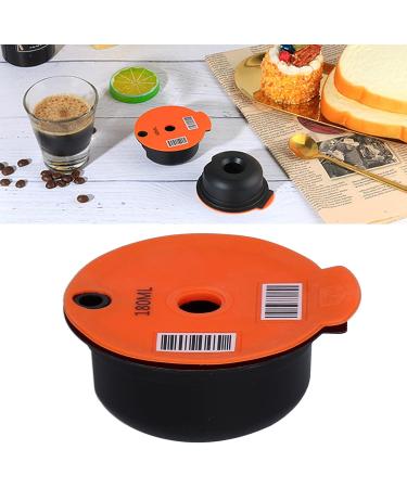  TOPINCN TOPINCN Reusable Coffee Capsules Refillable Pod Kit with Brush and Spoon Ground Coffee Filter Cup Home Cartridge Accessories for Kitchen Station (Orange 180ML) - Buy Online on GoSupps.com