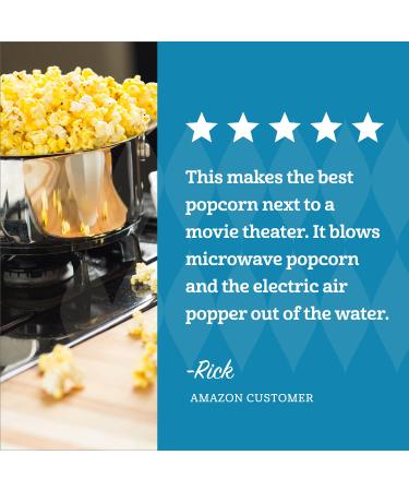 Franklin's Gourmet Organic Popcorn Kernels - 13.5oz Tub - Made in USA, All-Natural, Certified USDA Organic, Best Movie Theater Taste - Buy Online on GoSupps.com