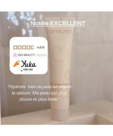 OMUM - Ma Jolie Peau - Cr me visage r quilibrante & hydratante aux pr biotiques naturels - Peaux mixtes et peaux fragilis es - Anti rougeur et anti bouton - Compatible grossesse - Vegan - 40 ml 80 ml (Lot de 1) - Buy Online on GoSupps.com