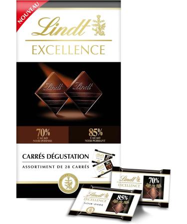 Lindt - Sachet de chocolat mini carr s EXCELLENCE - Assortiment de Chocolats Noir 70% et Noir 85% 154g (Lot de 4) Noir 154g (Lot de 4) - Buy Online on GoSupps.com