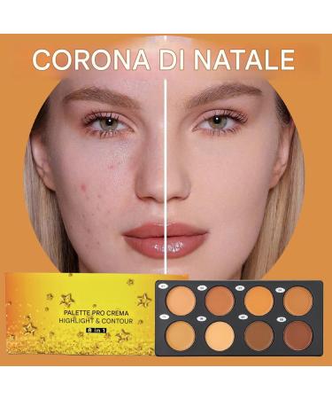 Concealer Palette 8 Long-Lasting and Smudge-Resistant Face Makeups Contour and Colour Correction Palette with Cream Coloured Concealer For Women Girls Adults Friends and Girlfriend - Buy Online on GoSupps.com
