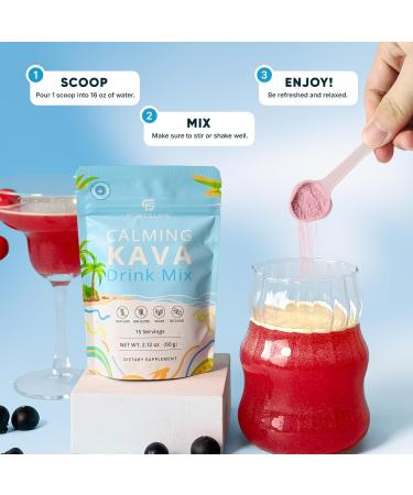 FORTILUME Kava Kava Drink Mix, Berry Flavor Instant Kava Powder, Low-Calorie, Non-Alcoholic | Plant-Based Relaxation Alternative Beverage | 15 Servings - Buy Online on GoSupps.com