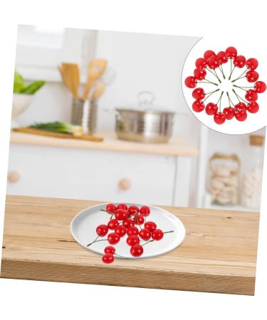 Zerodeko 10pcs Artificial Cherry Fake Cherries Fruit Cognitive Toy Home Kitchen Fruit Decoration Photo Props Fruits Cake Topper Faux Cherries Cherry Tomatoes Child Plastic Kitchen Cabinet - Buy Online on GoSupps.com