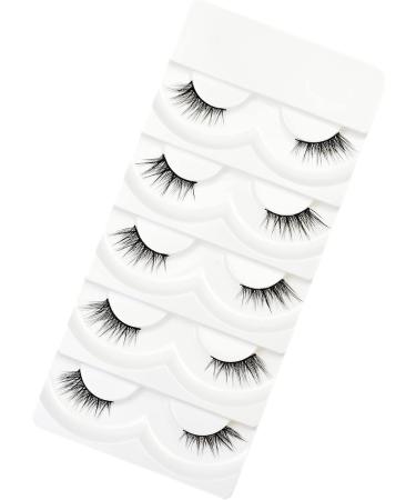 Vivis Half Eyelashes Corner Lashes 3D False Faux Mink Natural Wispy Cross Fake Eye Fluffy Cute Reusable Makeup Extension 5 Pairs - B29 - Buy Online on GoSupps.com