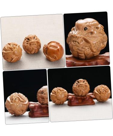 Ibasenice 2-Piece Massage Baoding Balls for Hand Exercise | Wooden Fitness & Tinkering Balls for Guncle Practice - Buy Online on GoSupps.com