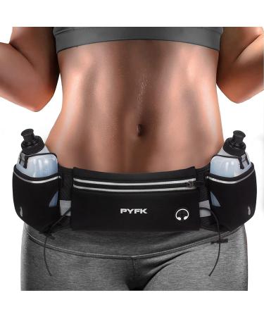 YFK Upgraded Running Belt with Water Bottles - Hydration Belt for Men and Women - Black Fanny Pack for Running, Hiking, Climbing - Fits 6.5 Phones - Buy Online on GoSupps.com