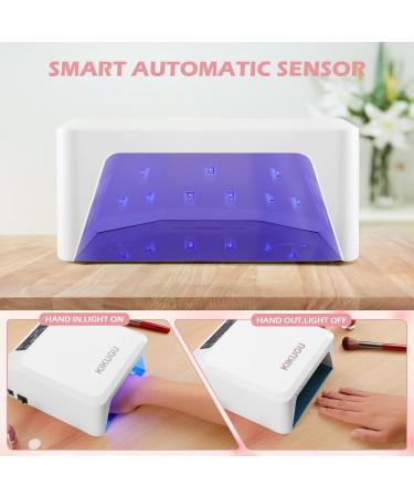 78W Rechargeable UV LED Nail Lamp - Cordless Quick Dry Gel Nail Dryer with 4 Timer Settings & Auto Sensor - Professional Nail Light for Salon & Home (White - Buy Online on GoSupps.com
