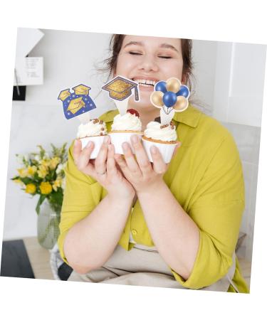 TOPBATHY 2 Sets 2023 Graduation Season Graduation Cupcake Stick Graduation Cake Decorations Graduation Cupcake Topper Graduation Cap Cupcake Toppers Grad Dessert Toppers Balloon - Buy Online on GoSupps.com