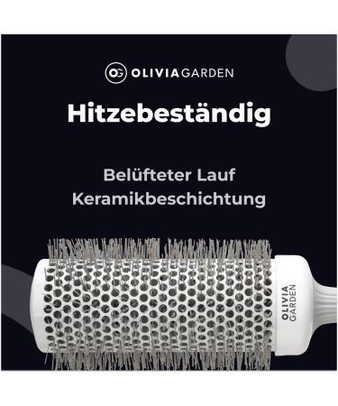 Olivia Garden Expert Blowout Speed Hairbrush - 55 White & Grey for Effortless Styling - International Shipping Available - Buy Online on GoSupps.com