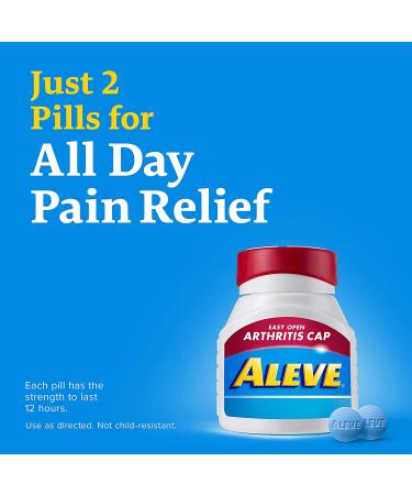200 Count Aleve Easy Open Arthritis Cap Tablets for Pain Relief - Naproxen Sodium - Buy Online on GoSupps.com