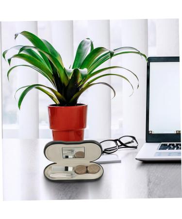 Iwowhero Dual-Purpose Leather Glasses Case & Schnapps Container - Portable Fashion Storage Box | 15.8x7.4cm | Ideal for Travel - Buy Online on GoSupps.com