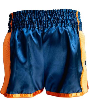 Paosing Muay Thai Logo Shorts - Blue/Orange (Medium-Large) | Official Muay Thai Apparel - Buy Online on GoSupps.com