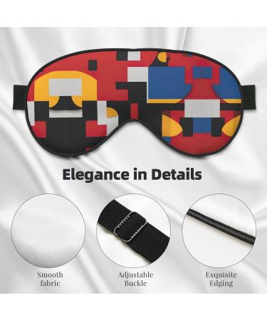 Ultra-Soft Light-Blocking Eye Mask - Composition in Red Yellow Blue & Black for Comfort & Restful Sleep - International Shipping Available - Buy Online on GoSupps.com