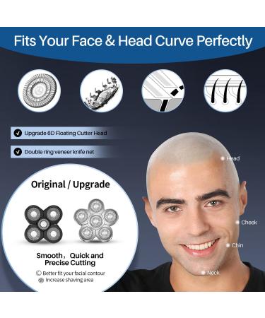 MOTLATA Head Shaver for Bald Men Electric Shavers Upgrade Rotary Shaver Best Close Shaver for Man Rechargeable Bald Mens Razor Multifunctional Electric Razors Wet & Dry Shaved Bald Shaver - Buy Online on GoSupps.com