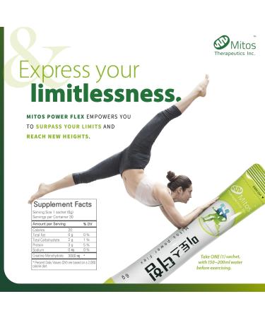 MITOS Power Flex Creatine 3000 mg Powder Supplement | BCAA Vitamin D3 & E for Strength & Energy | 30 Servings - Buy Internationally - Buy Online on GoSupps.com