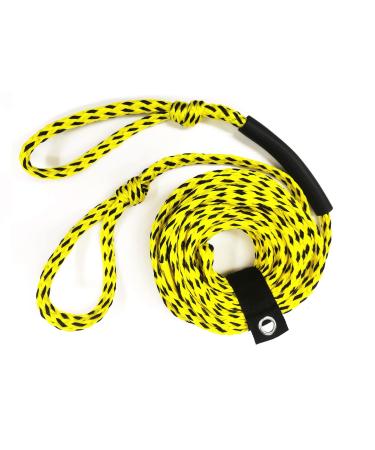 NIUTRIP Tow Rope for Watersports,1-6 Rider Ropes for Towable Tubes,6K, 3/4" Diameters Width, Heavy Duty, 60FT Length yellow and black