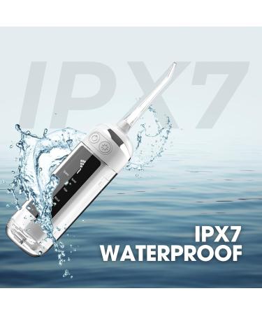Portable Water Flosser - Rechargeable Oral Irrigator with 6 Modes & 4 Nozzles - Ideal for Gums Teeth Braces - Effective Plaque Remover (White - Buy Online on GoSupps.com