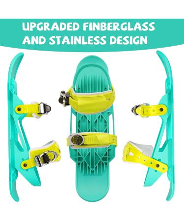 UPBUD Adjustable Short Mini Ski Skates - Winter Snowskates for Adults | Green Outdoor Ski Shoes for Sport Skiing - Buy Online on GoSupps.com