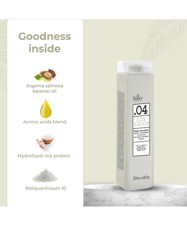 Silky TECHNOBASIC.04 Hair Repair Shampoo 250ml | Argan Oil Vegan & Cruelty-Free | Sulfate-Free for Chemically Damaged Hair - Buy Online on GoSupps.com